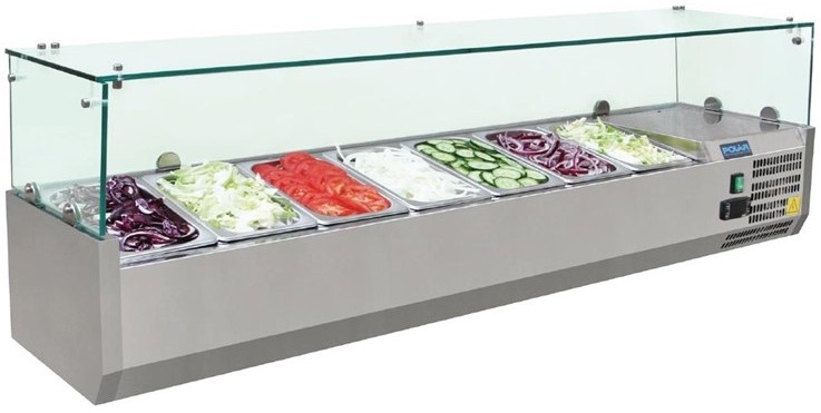  Polar Serie G Aufsatzk&uuml;hlvitrine 7 x GN1/4 