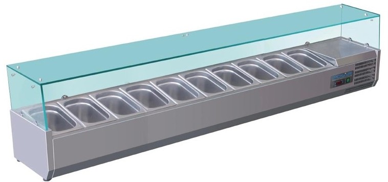  Polar Serie G Aufsatzk&uuml;hlvitrine 10 x GN1/4 