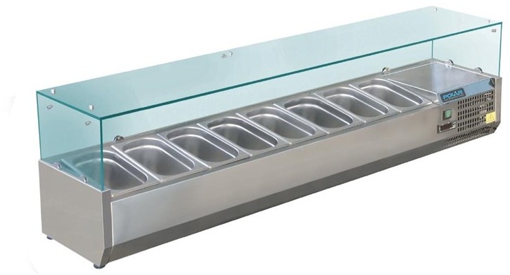  Polar Serie G Aufsatzk&uuml;hlvitrine f&uuml;r 8x GN1/3 