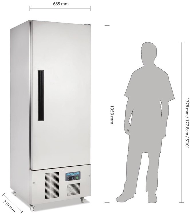  Polar Serie G K&uuml;hlschrank Edelstahl 440L 