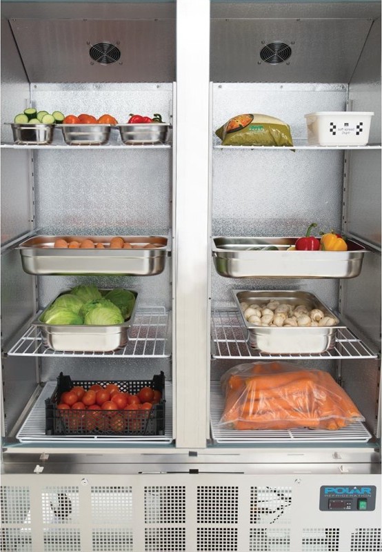  Polar Serie G Slimline K&uuml;hlschrank Edelstahl 960L 