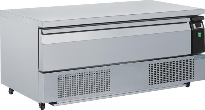  Polar Serie U flacher K&uuml;hl- und Tiefk&uuml;hltisch mit 1 Schublade 3x GN 