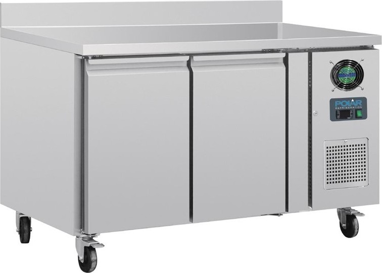  Polar Serie U 2-t&uuml;riger Edelstahlgefrierschrank mit Spritzschutz 282Ltr 