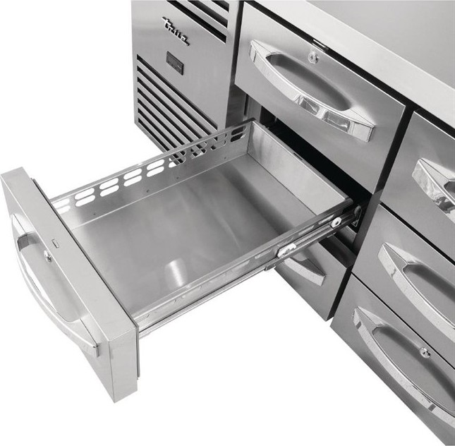  True TCR1/3 K&uuml;hltisch mit 9 Schubladen 435L 