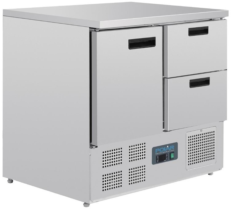  Polar Serie G K&uuml;hltisch 1-t&uuml;rig mit 2 Schubladen 240L 