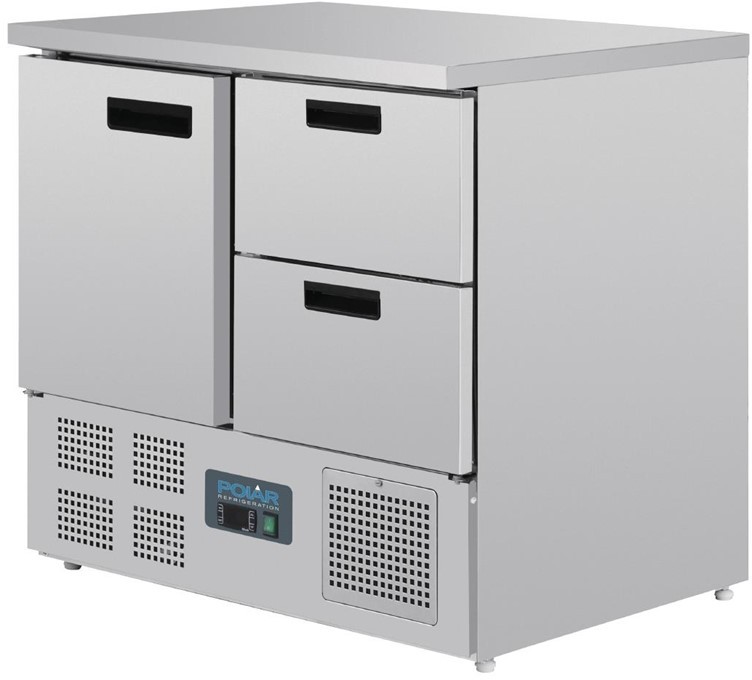  Polar Serie G K&uuml;hltisch 1-t&uuml;rig mit 2 Schubladen 240L 