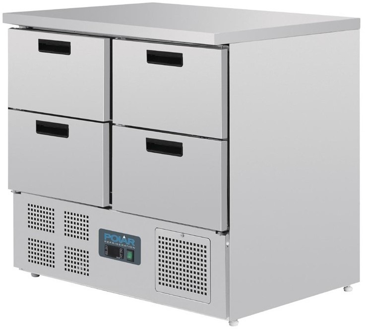  Polar Serie G Kühltisch mit 4 Schubladen 240L 