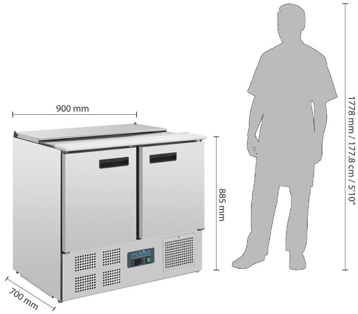  Polar Serie G gek&uuml;hlte Saladette 240 Liter 