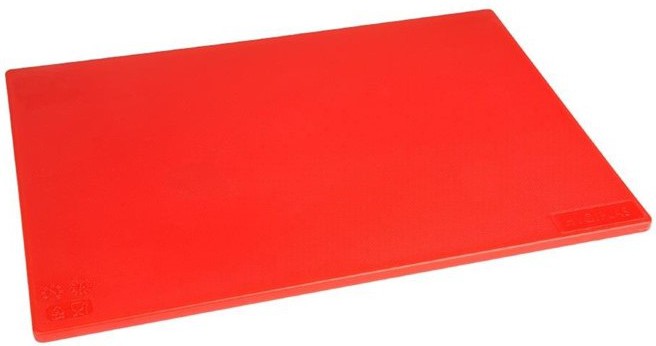  Hygiplas antibakterielles LDPE Schneidebrett rot 450x300x10mm 