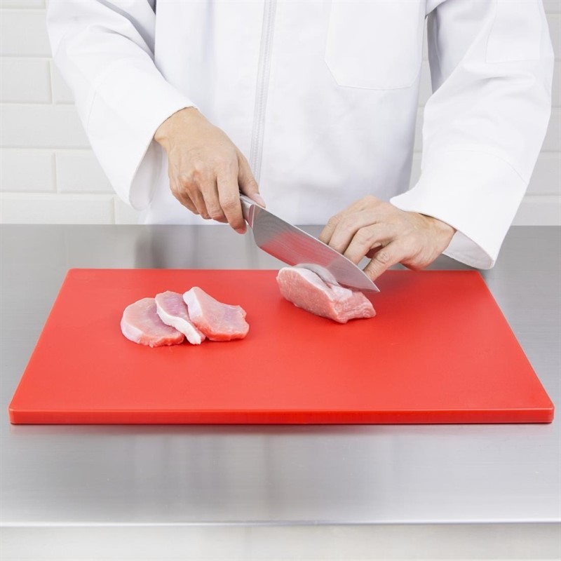  Hygiplas LDPE extra dickes Schneidebrett rot 60x45x2cm 
