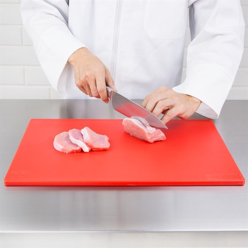  Hygiplas LDPE Schneidebrett rot 45x30x1,2cm 