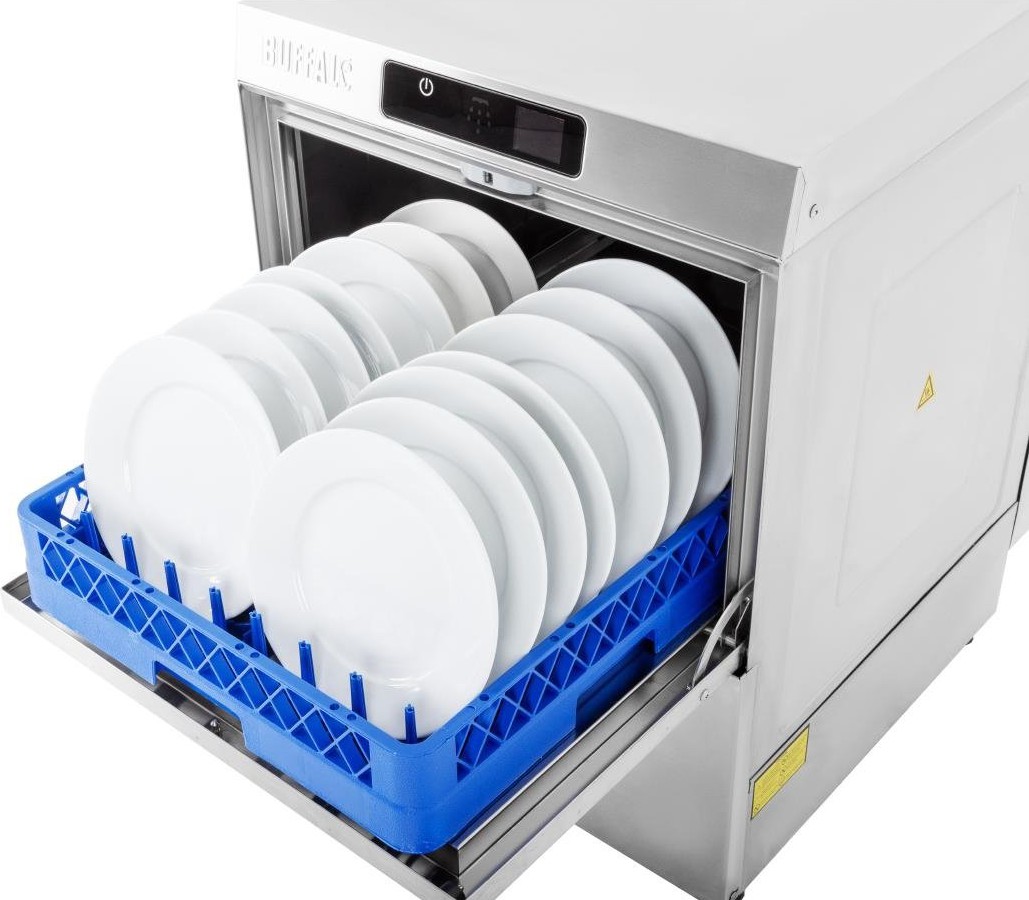 Buffalo Digital Geschirrsp&uuml;ler f&uuml;r den Einbau mit Ablaufpumpe 500mm Korb 5.4kW 