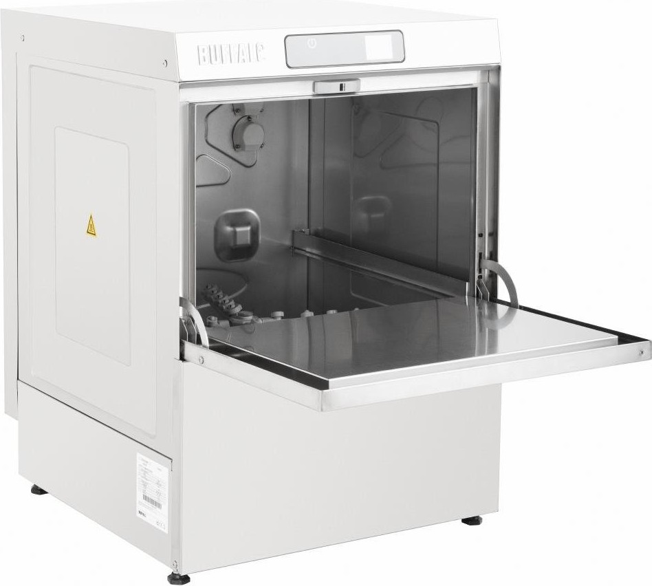 Buffalo Digitale Untertischsp&uuml;lmaschine mit Ablaufpumpe 500mm Korb 2.9kW Einphasenanschluss 