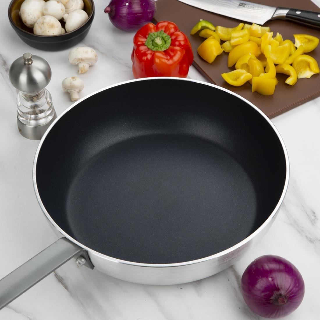  Vogue Aluminium Antihaft Teflon Platinum Plus Sauteuse 32cm 