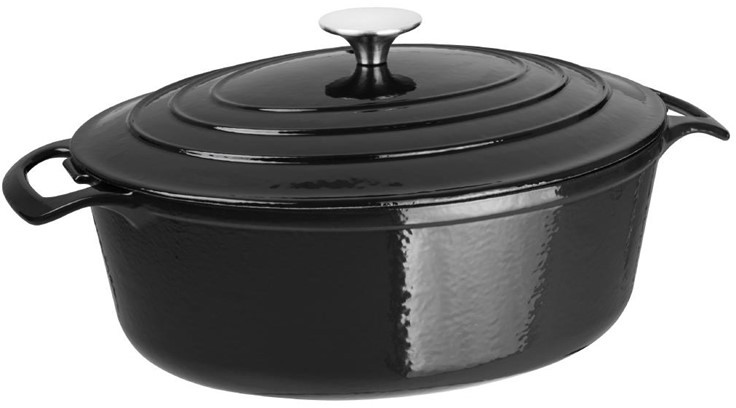  Vogue ovaler Schmortopf schwarz 