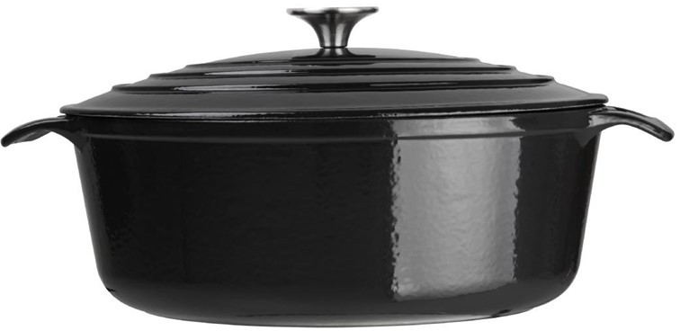  Vogue ovaler Schmortopf schwarz 