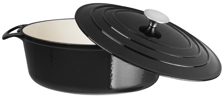  Vogue ovaler Schmortopf schwarz 