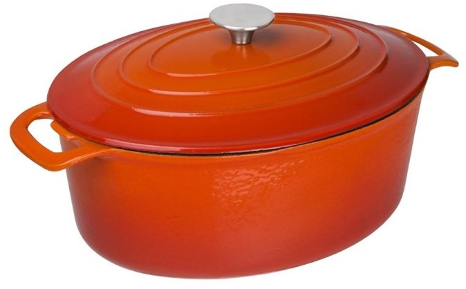 Vogue ovaler Schmortopf orange gro&szlig; 