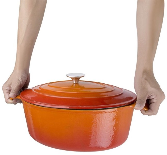  Vogue ovaler Schmortopf orange gro&szlig; 