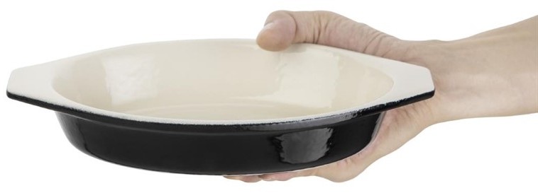  Vogue Gratinschale 650ml schwarz oval 