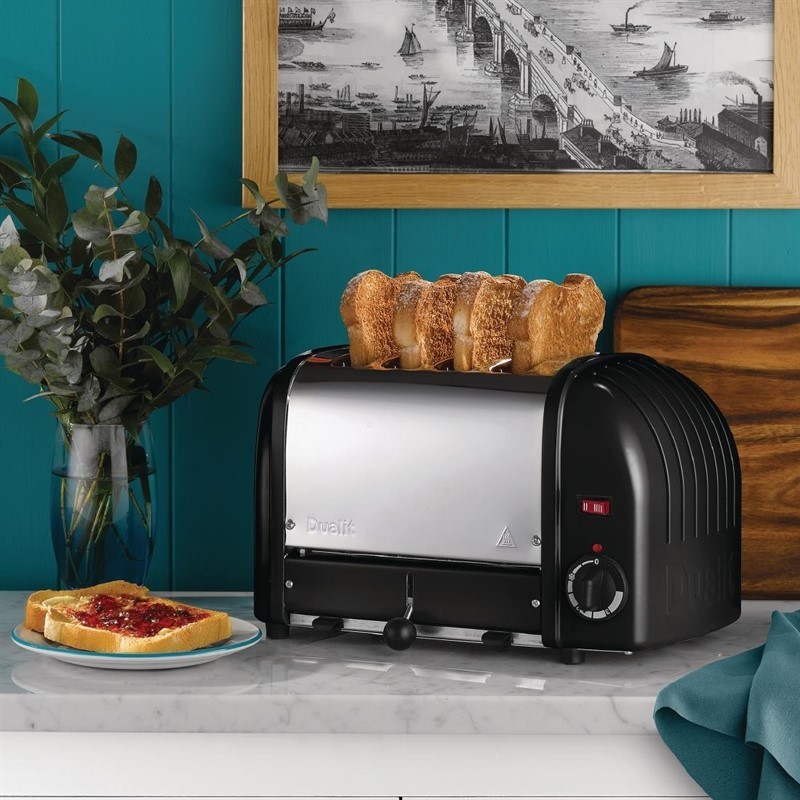  Dualit Toaster 40344 schwarz 4 Schlitze 
