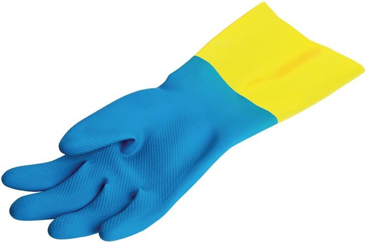  Mapa Alto 405 Fl&uuml;ssigkeitsfeste Hochleistungs-Hausmeisterhandschuhe Blau und Gelb Gro&szlig; 