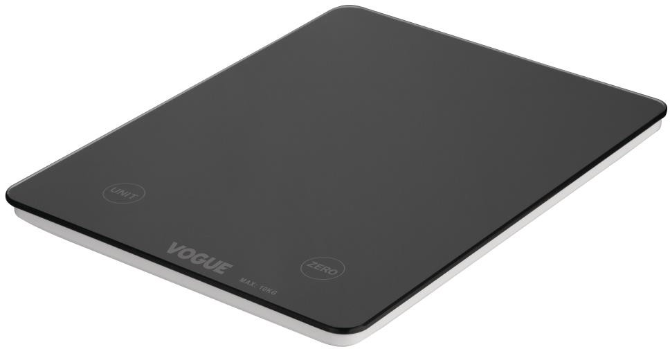  Vogue Digitalwaage Schwarz Rechteckig 10kg 