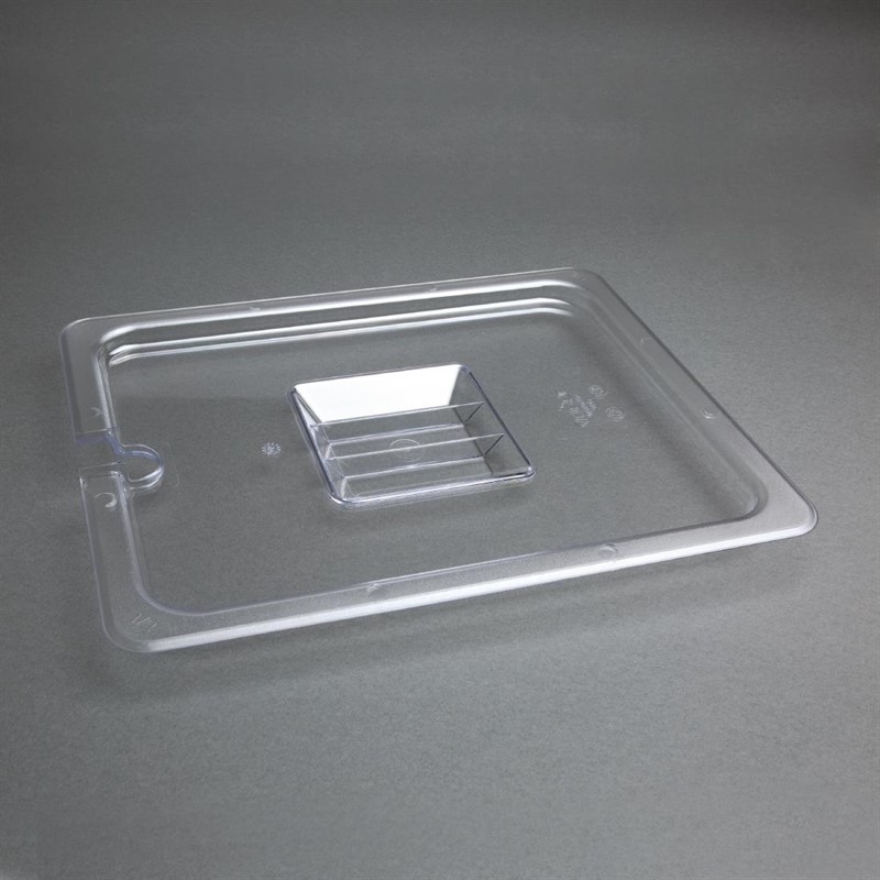  Vogue Polycarbonat Deckel mit L&ouml;ffelaussparung GN1/2 