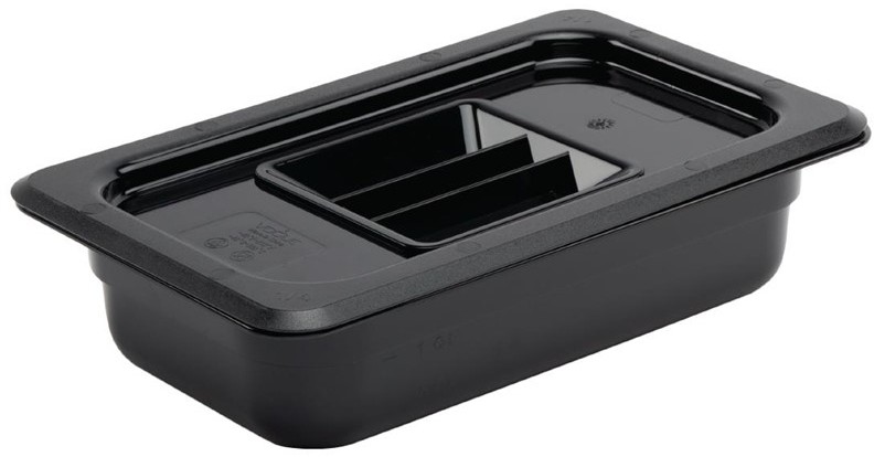  Vogue GN-Beh&auml;lter GN1/4 schwarz 65mm 
