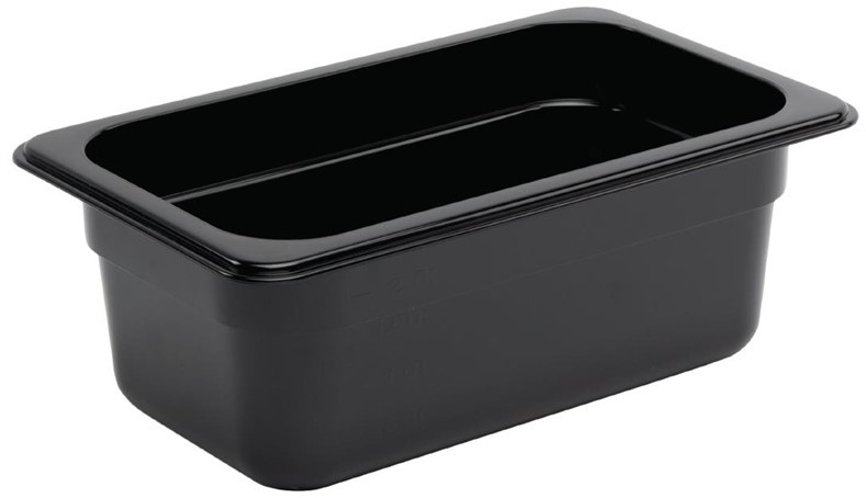  Vogue GN-Beh&auml;lter GN1/4 schwarz 100mm 