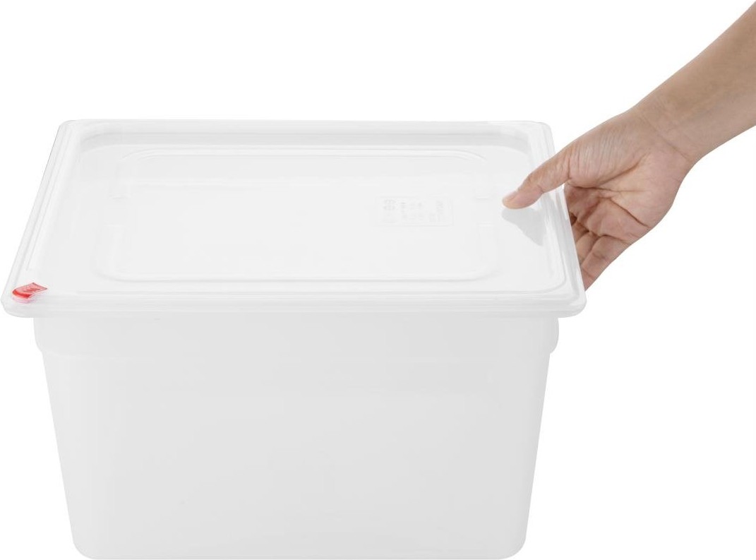  Hygiplas Click PP GN-Beh&auml;lter 2/3 mit Deckel & 7 Farbclips 200mm 16,1Ltr (4 St&uuml;ck) 