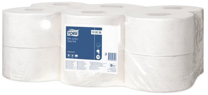  Tork Mini Jumbo Toilettenpapier 2-lagig 