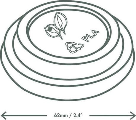  Vegware 62-Serie CPLA-Deckel (2000 St&uuml;ck) 