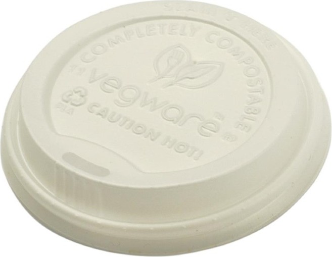  Vegware Kompostierbare Deckel f&uuml;r Hei&szlig;getr&auml;nkebecher 