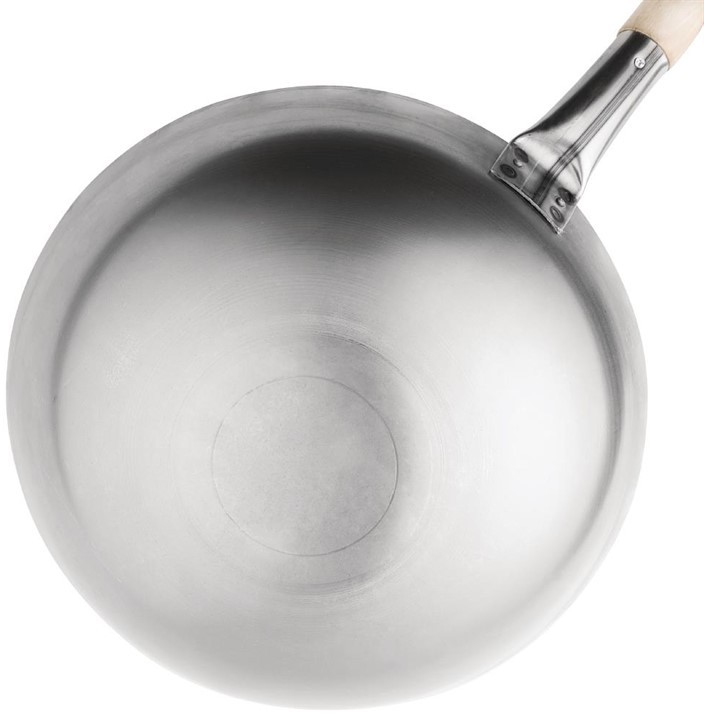  Vogue Stahl Wok runder Boden 35,5cm 