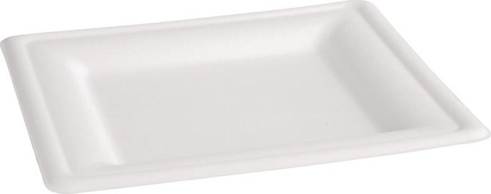  Fiesta Green kompostierbare Teller aus Bagasse quadratisch 26,1cm (50 St&uuml;ck) 