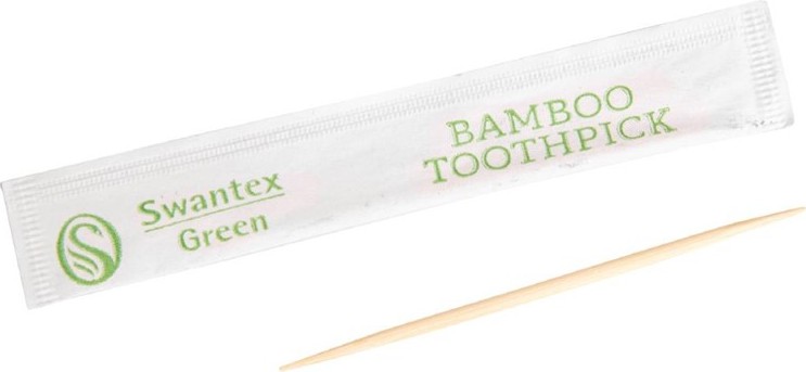  Gastronoble Biologisch abbaubare Bambus-Zahnstocher (einzeln verpackt) 