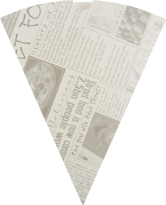  Colpac biologisch abbaubare Pommes Spitzt&uuml;ten mit Zeitungsmotiv 