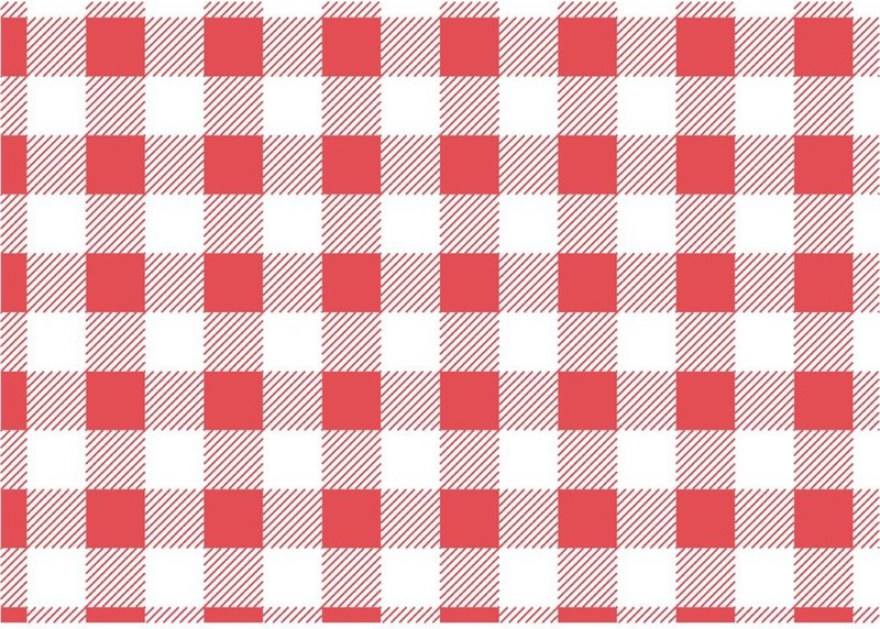  Gastronoble Rot kariertes Pergamentpapier 25x25cm 