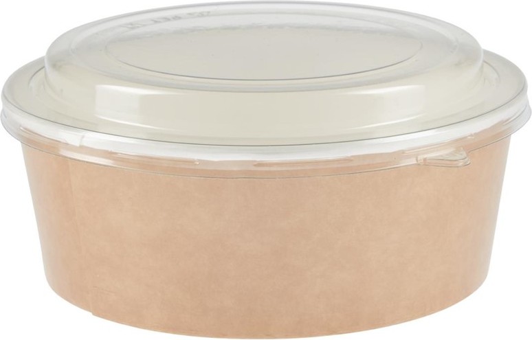  Colpac Recycelbare Einweg Salat Schalen mit Deckel Gro&szlig; 1300ml ( 150er Pack) (150 St&uuml;ck) 
