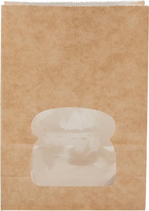  Colpac Recycelbare Sandwicht&uuml;ten aus Papier mit Sichtfenster braun 