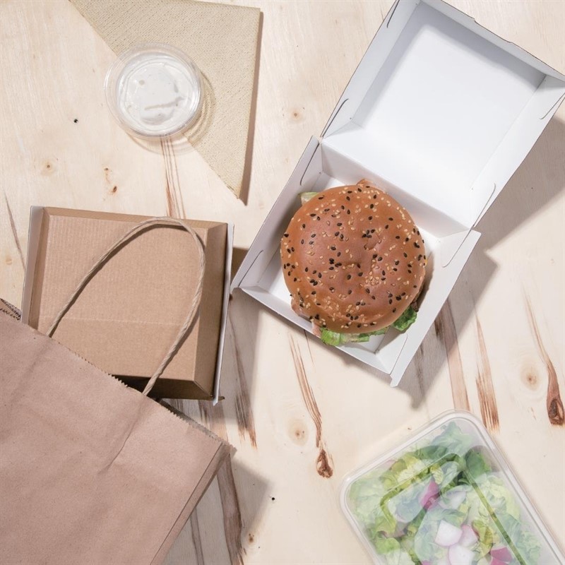  Fiesta Green kompostierbare Hamburgerboxen Kraft klein (200 St&uuml;ck) 