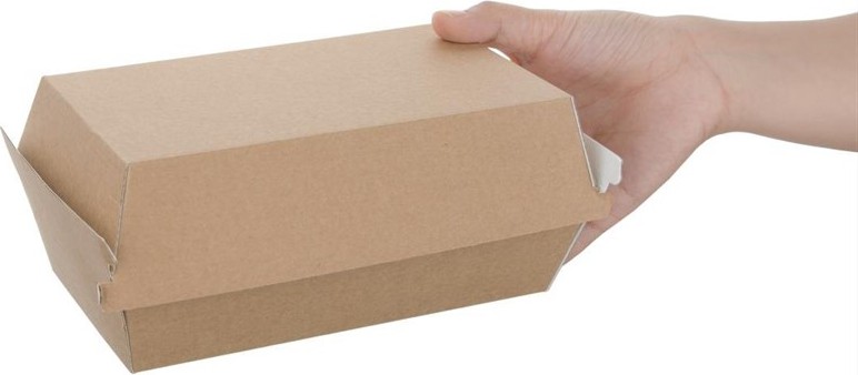  Fiesta Green kompostierbare Hamburgerboxen Kraft klein 172mm (200 St&uuml;ck) 