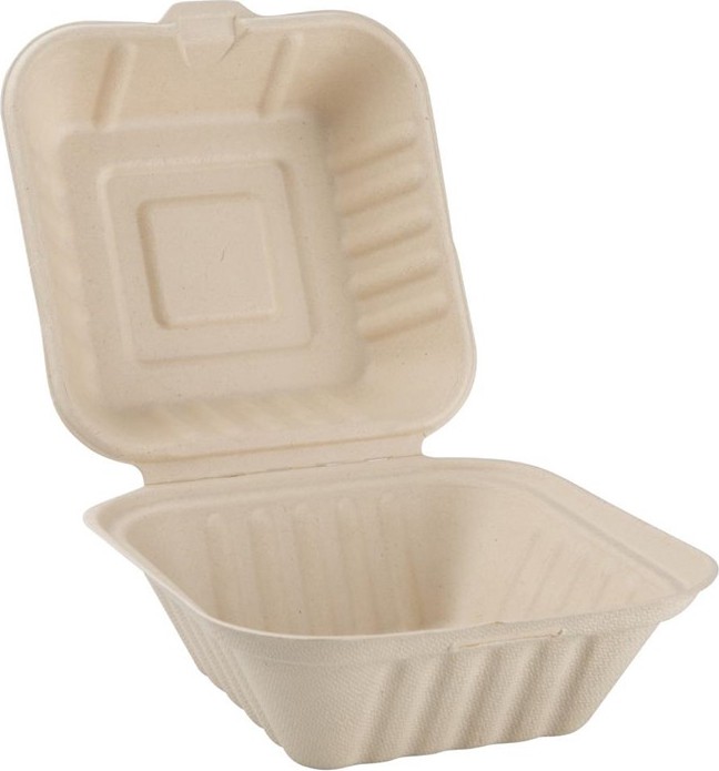  Fiesta Green kompostierbare Burgerboxen aus Bagasse 15,2cm (500 St&uuml;ck) 