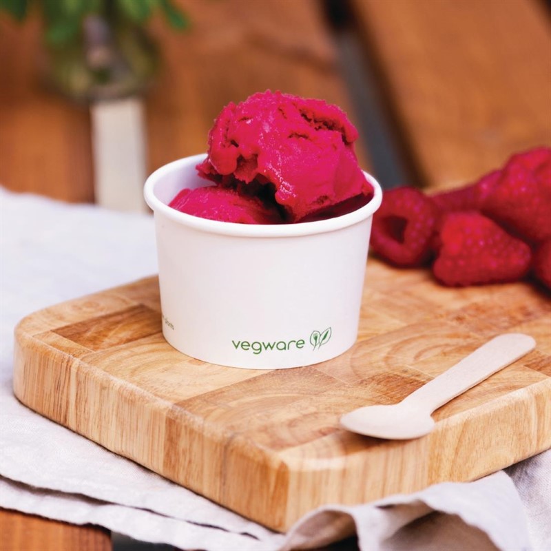  Vegware kompostierbare Schalen f&uuml;r warme Speisen 110ml (1000 St&uuml;ck) 