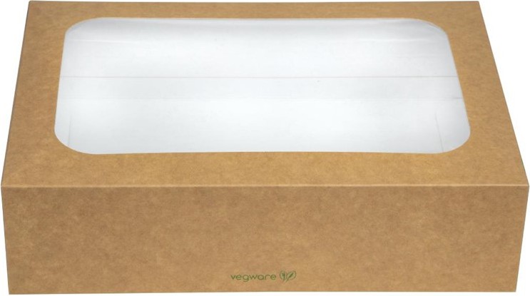 Vegware kompostierbare Sandwichboxen mit Deckel mittel (50 St&uuml;ck) 