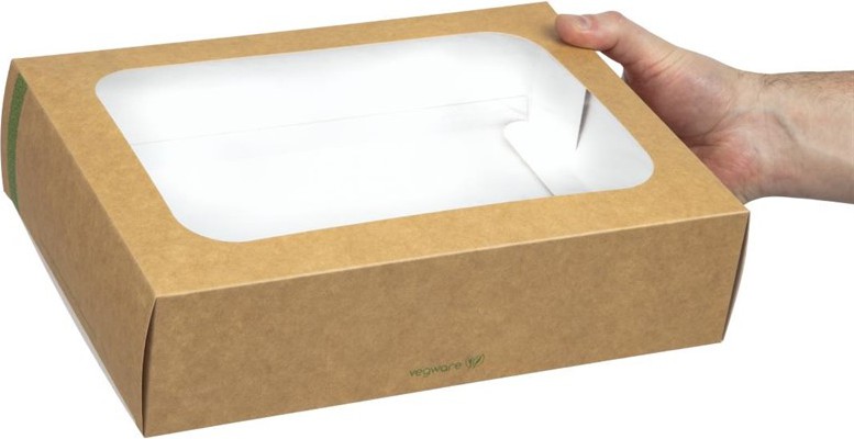  Vegware kompostierbare Sandwichboxen mit Deckel mittel (50 St&uuml;ck) 