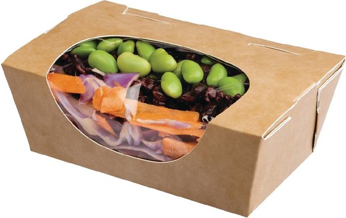  Colpac Zest kompostierbare Kraft kleine Salatboxen 500ml (Packung mit 500) (500 St&uuml;ck) 