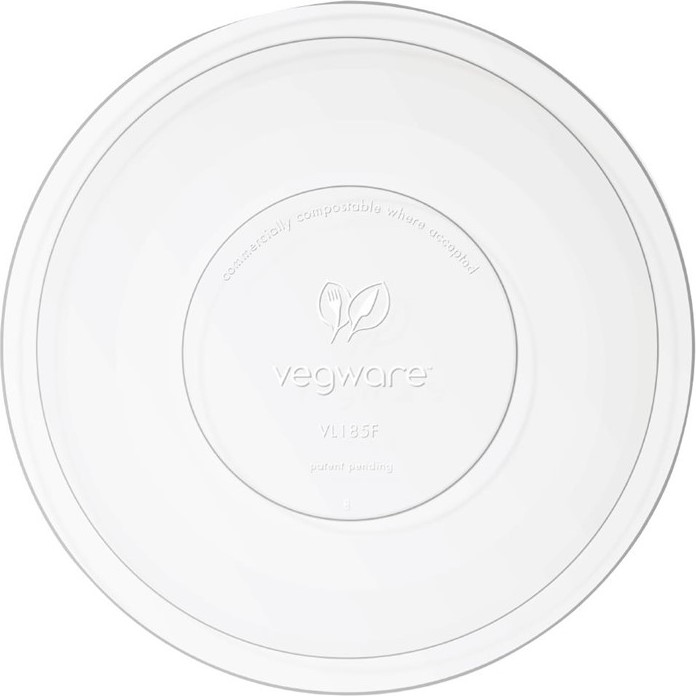  Vegware 185 Serie Kompostierbare Flachdeckel (300 St&uuml;ck) 