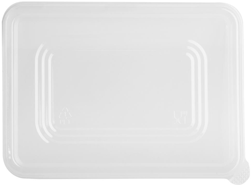  Fiesta Recyclable Fiesta Recycelbare PET-Deckel f&uuml;r Bagasse-Beh&auml;lterbasen (100 St&uuml;ck) 